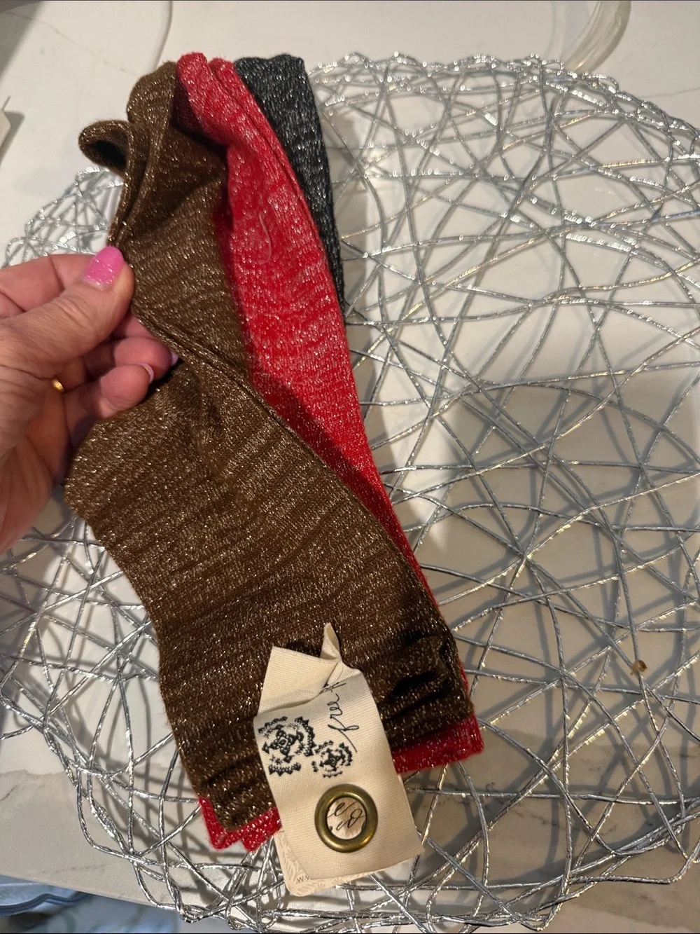 NWT Free People Lurex Sock Bundle- 3 Pair Set